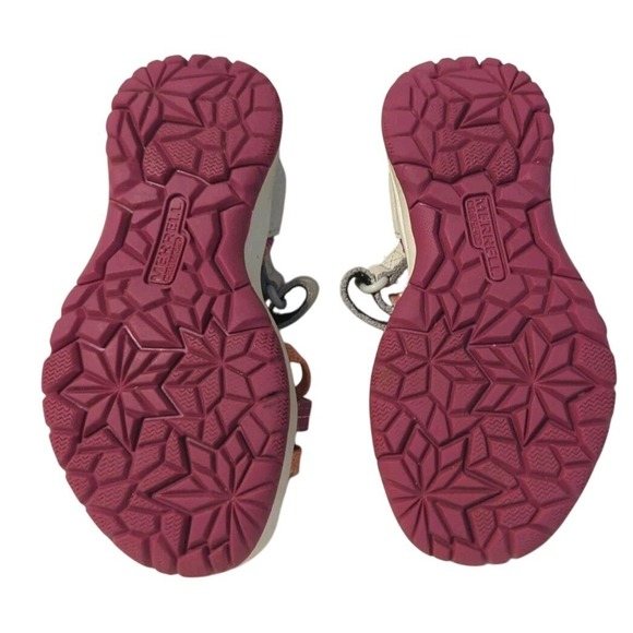 Merrell Kids Girls Dragonfly Outdoor Water Sandal Grey Coral Pink‎ Purple 10M - Picture 9 of 10